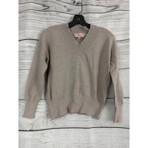 Philosophy Republic Clothing V-Neck Knit Sweater With Ribbed Trim Size S